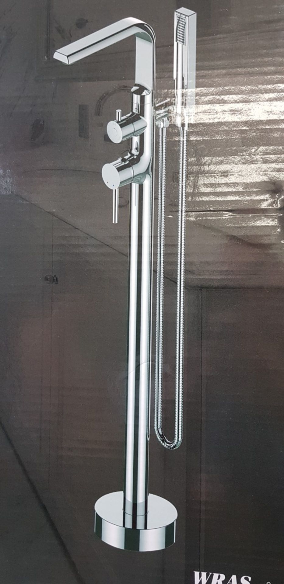 (EY232) Mondella Freestanding Shower Mixer Tap & Hand Held Shower Head. RRP £499.99. Crafted from - Image 2 of 2