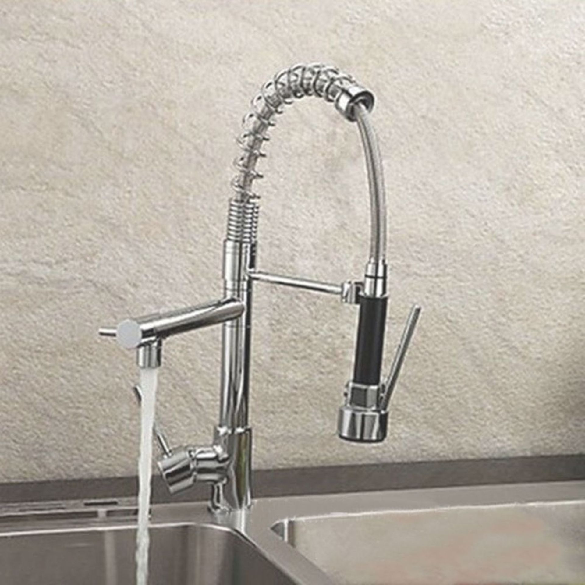 (LP244) Bentley Modern Monobloc Chrome Brass Pull Out Spray Mixer Tap. RRP £349.99. This tap is from