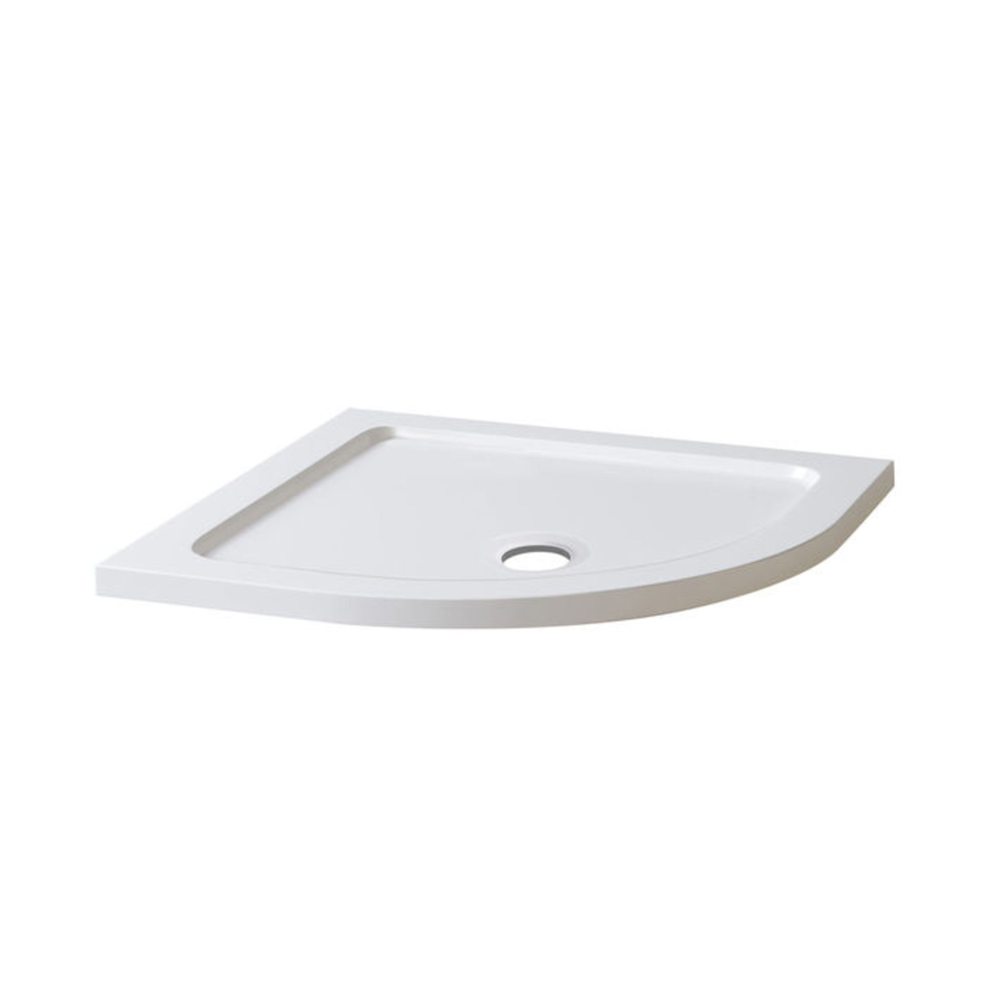 (TP85) 1000x1000mm Quadrant Ultra Slim Stone Shower Tray. Low profile ultra slim design Gel coated - Image 2 of 2