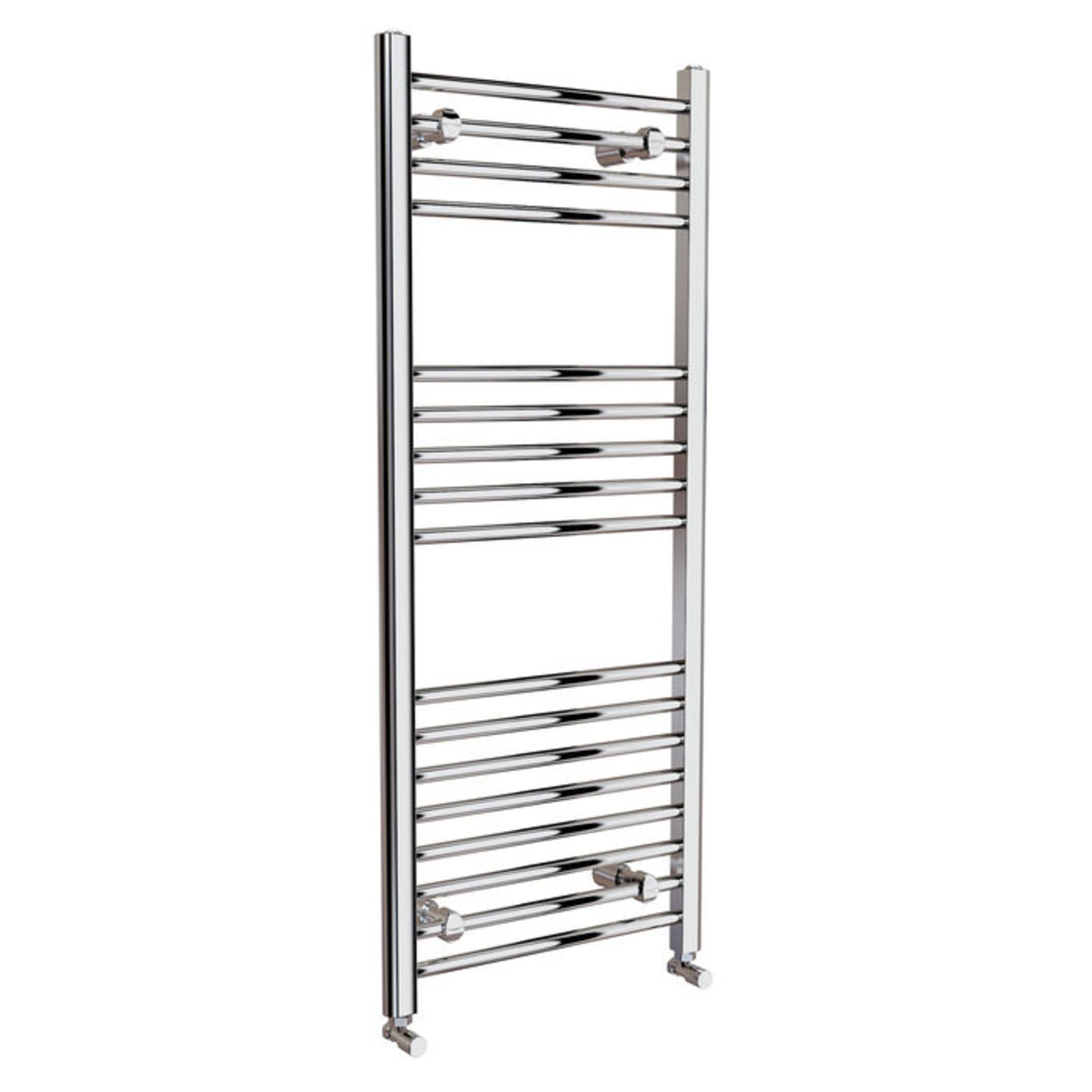 (TP90) 1200x500mm - Chrome Heated Straight Towel Rail Ladder Radiator - 20mm Tubes. . Made from - Image 2 of 3