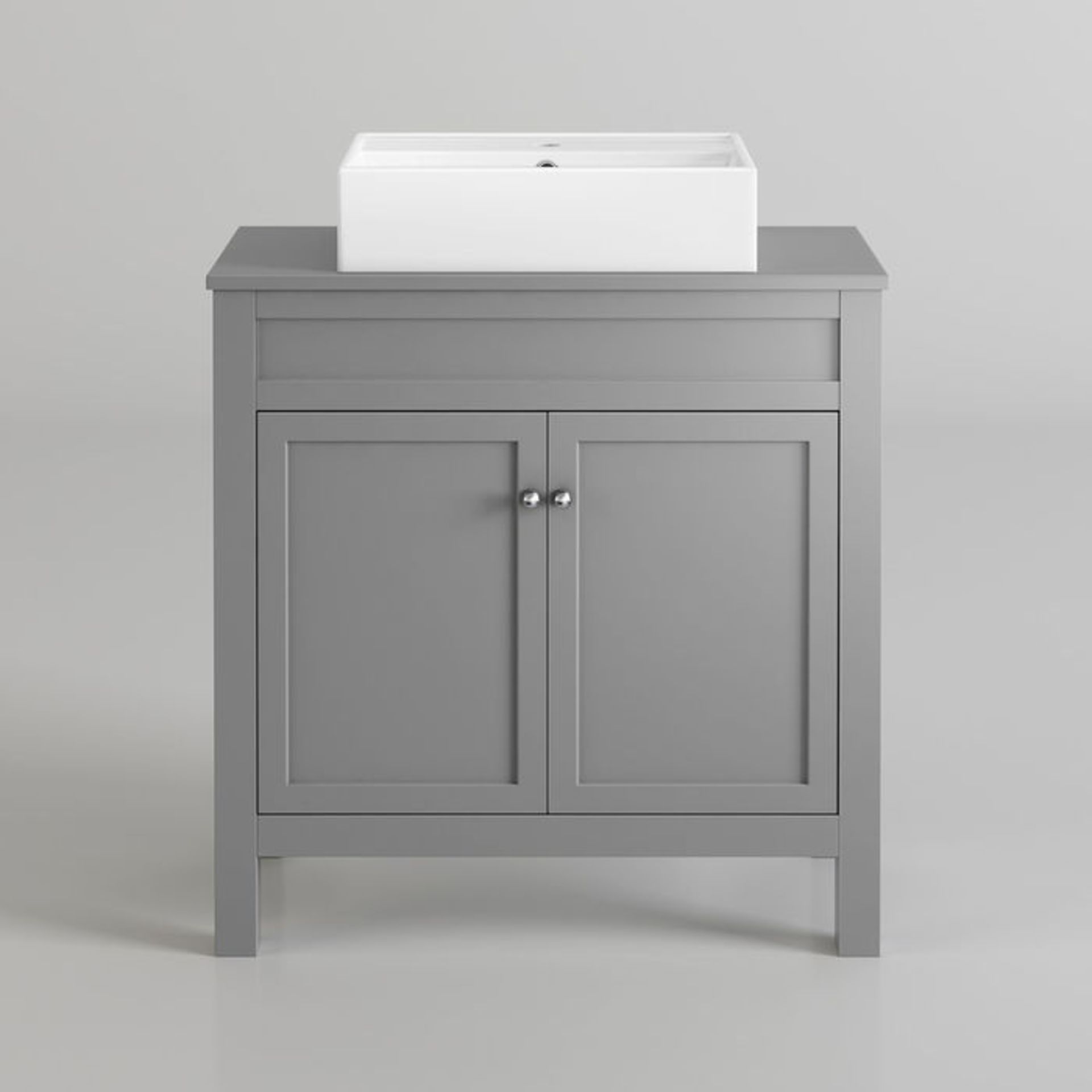 (KL9) 800mm Melbourne Grey Countertop Unit and Elisa Basin - Floor Standing. RRP £499.99 Comes - Image 5 of 5