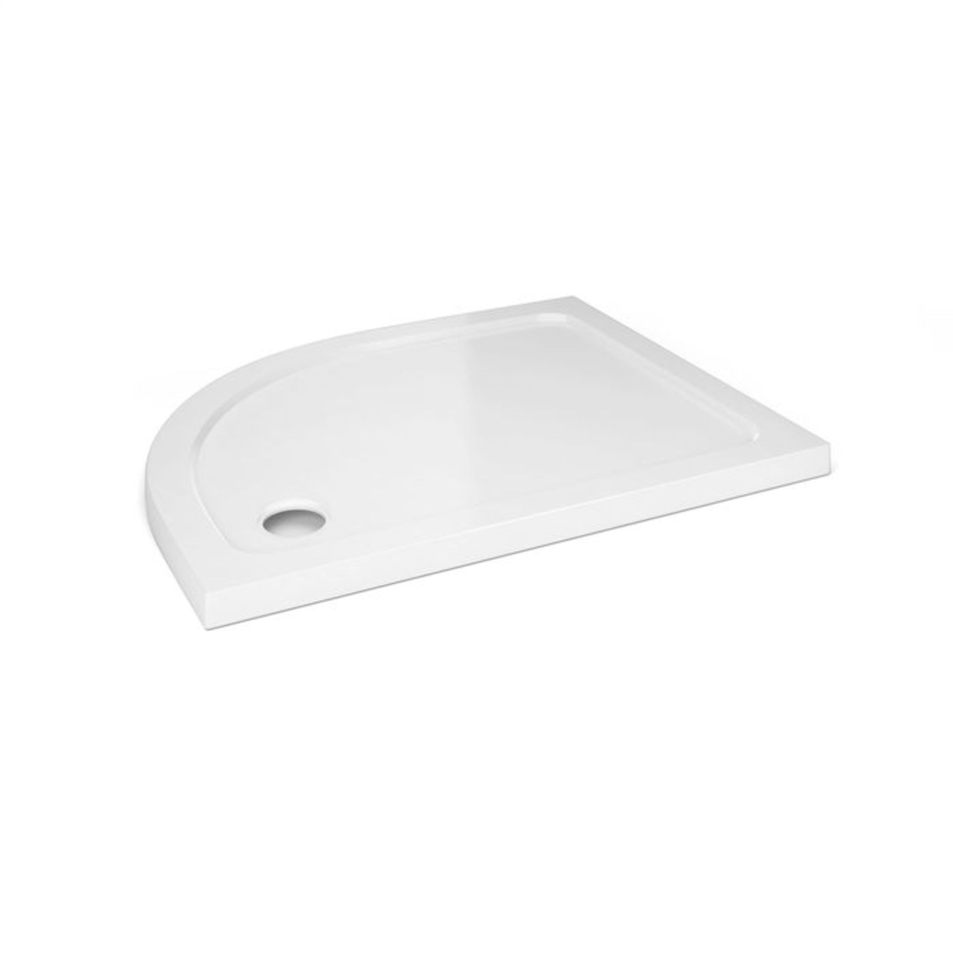 (LP96) 1000x800mm Offset Quadrant Ultra Slim Shower Tray - Right. Constructed from acrylic capped - Image 2 of 2