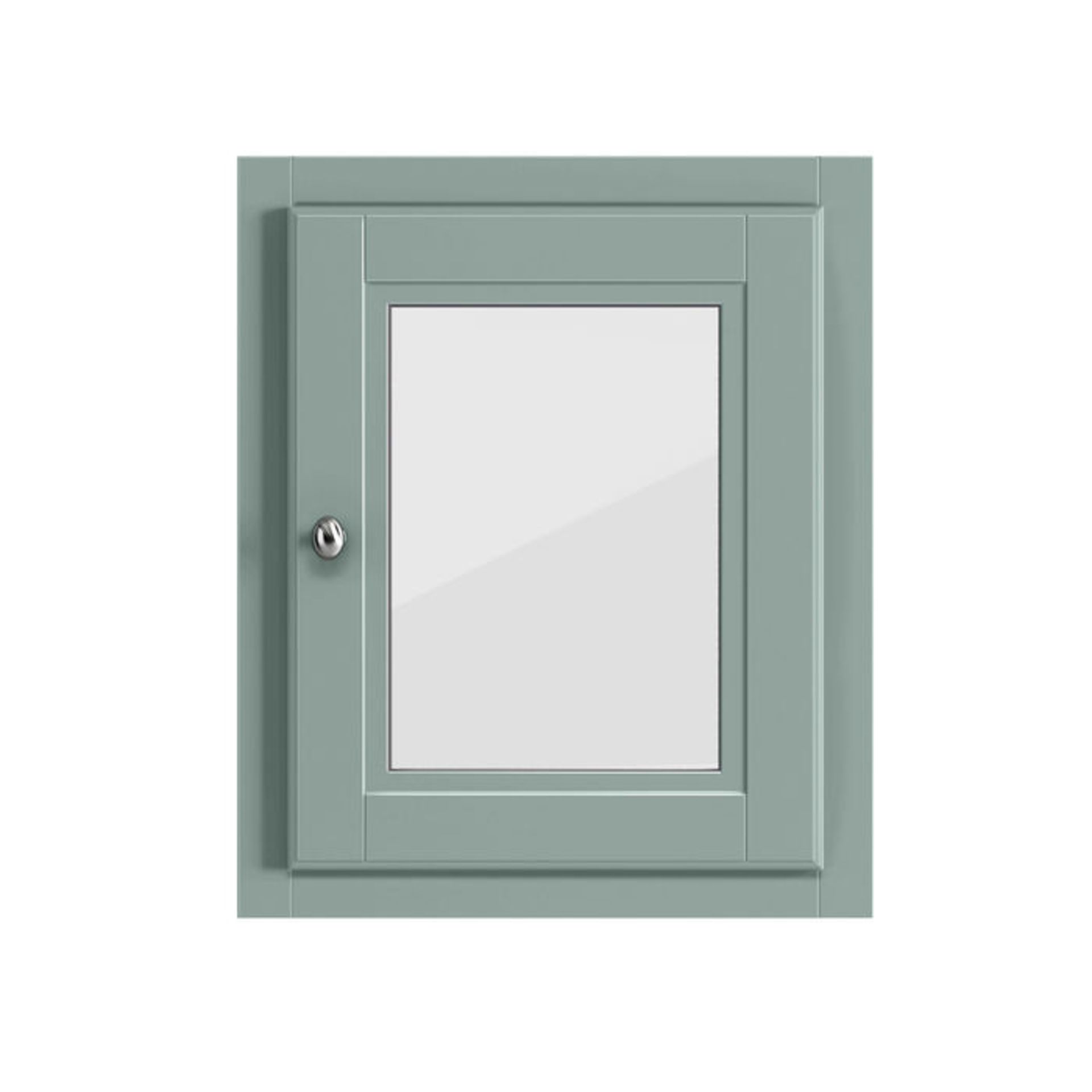 (CS208) Cambridge Single Door Mirror Cabinet - Marine Mist. RRP £199.99. Traditional aesthetic - Image 4 of 4