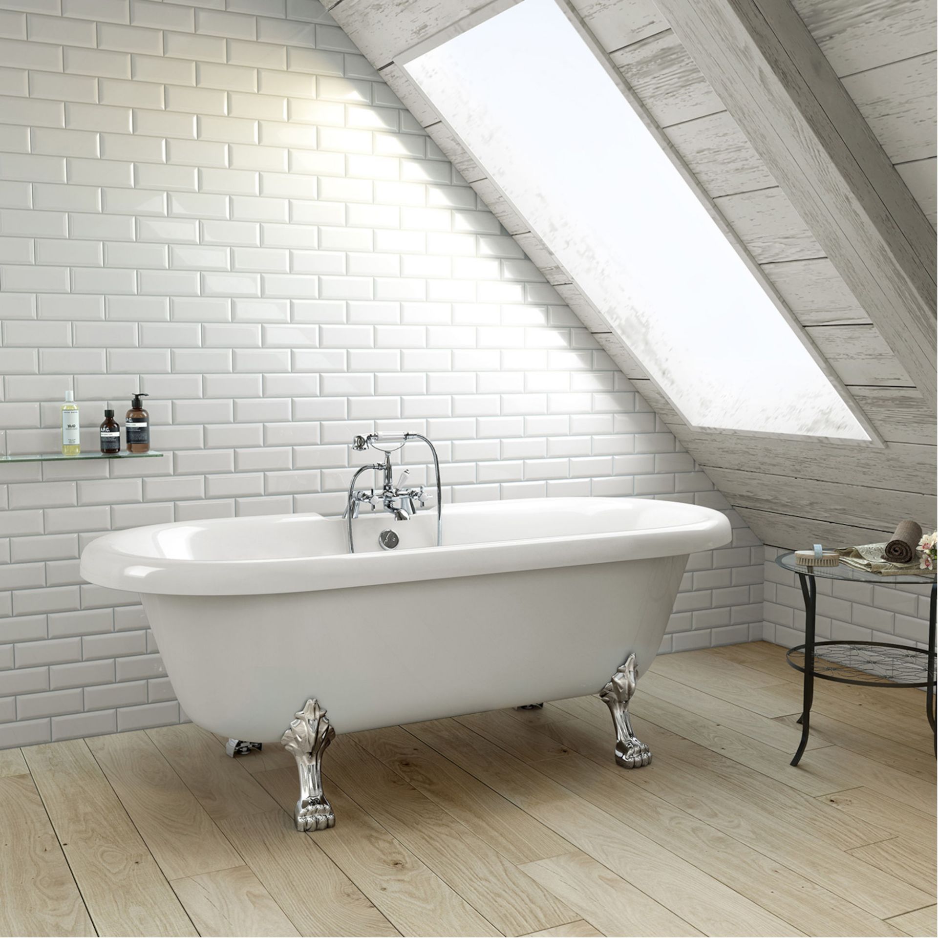 (KL6) 1700mm Cambridge Traditional Roll Top Bath - Dragon Feet. RRP £799.99. Showcasing - Image 2 of 4