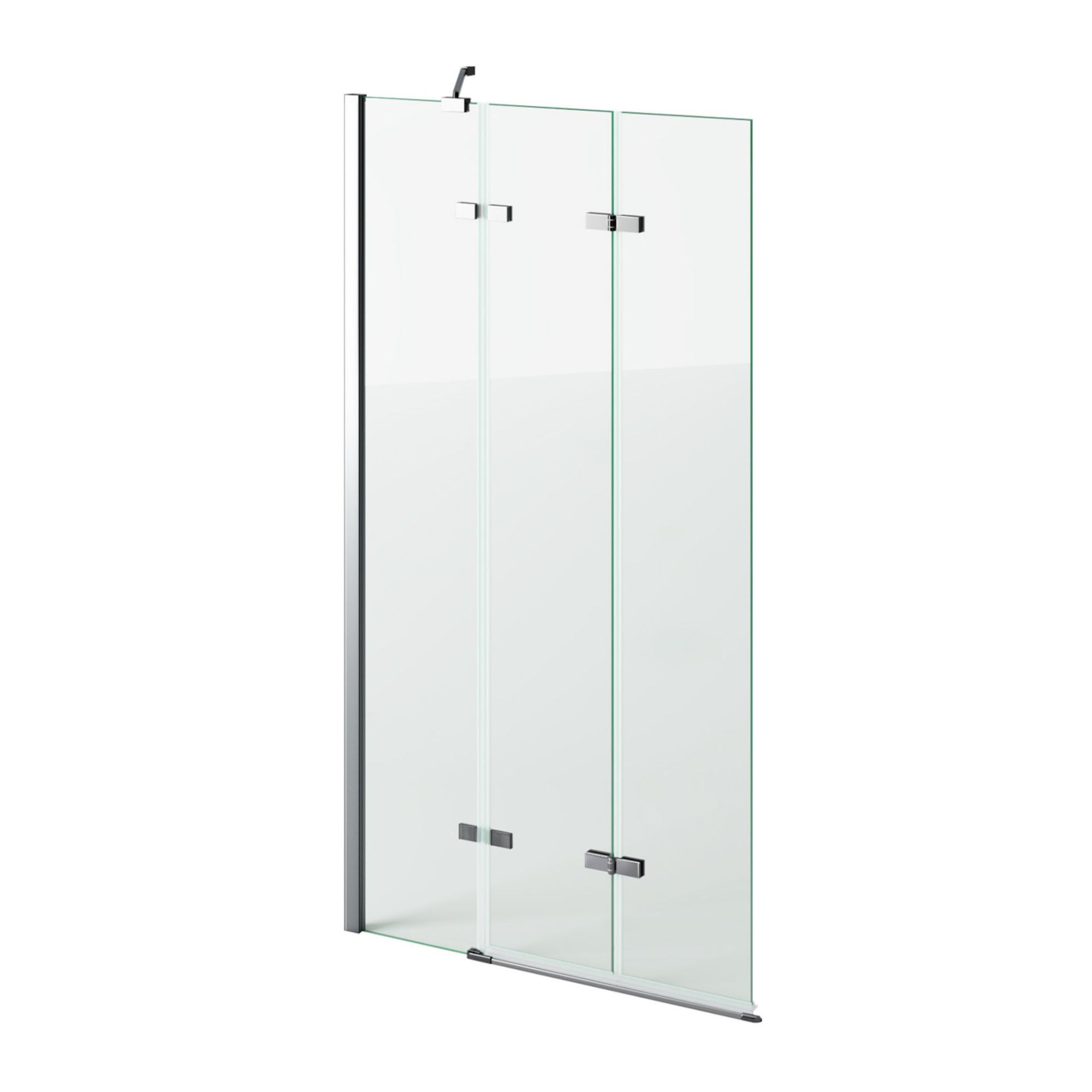 (EY34) 800mm Left Hand Folding Bath Screen - 6mm. RRP £189.99. EasyClean glass - Our glass has - Image 2 of 3