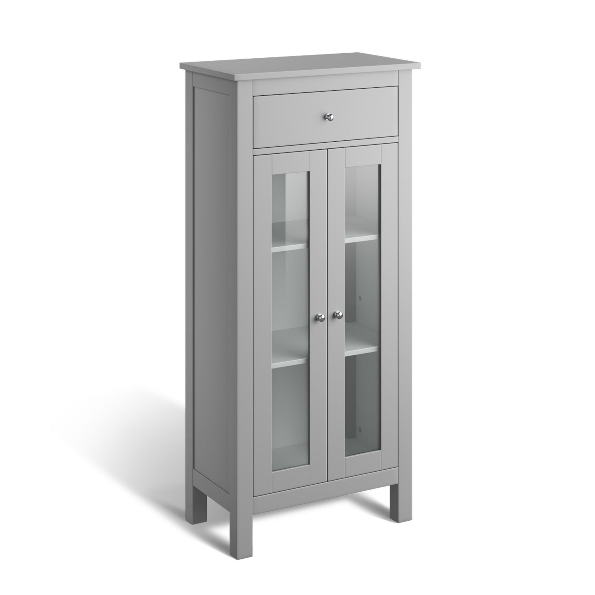 (KL16) 1400mm Earl Grey Melbourne Tall Storage Cabinet. RRP £299.99. The newest addition to the - Image 2 of 6