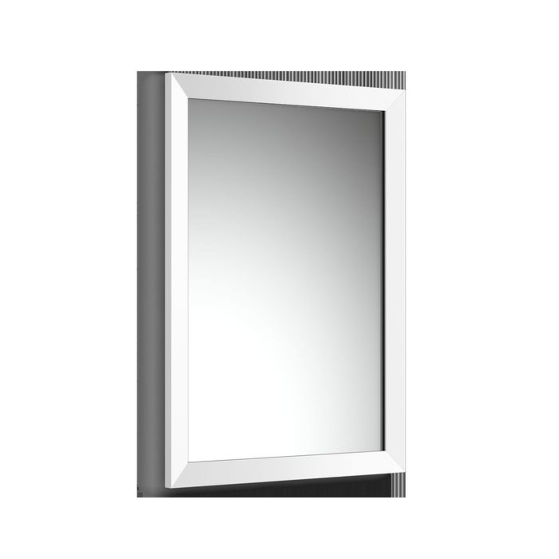 (LP130) 500x700mm Clover Gloss White Framed Mirror Made from eco friendly recycled plastics Water - Image 3 of 3