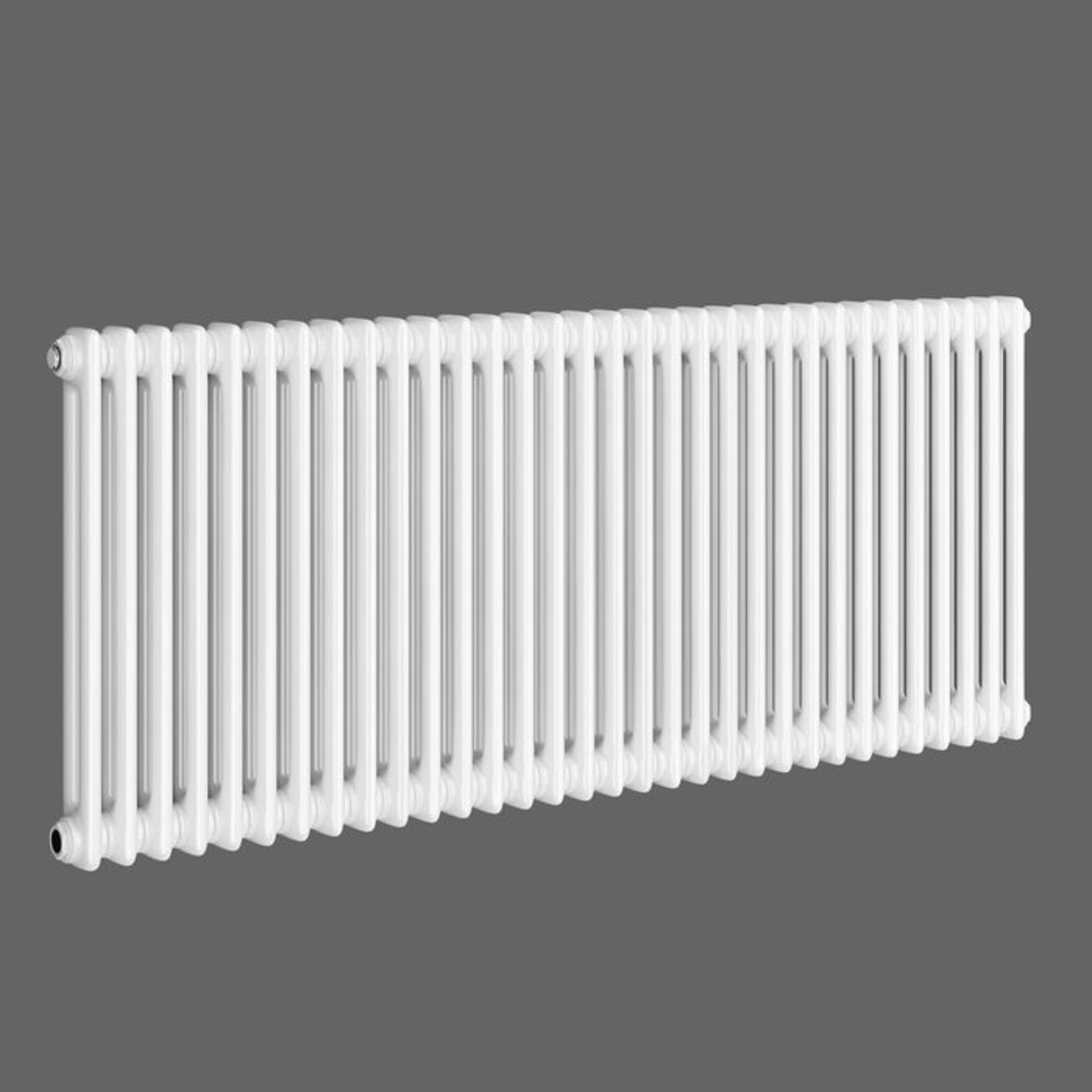(KL50) 600x1458mm White Double Panel Horizontal Colosseum Traditional Radiator. RRP £606.99. Made - Image 4 of 4