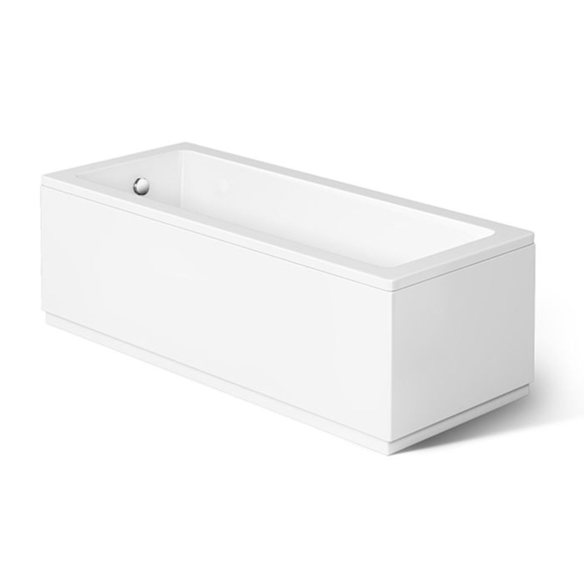 (KL82) 1700x700mm Square Single Ended Bath. COMES COMPLETE WITH SIDE PANEL. Space saving design
