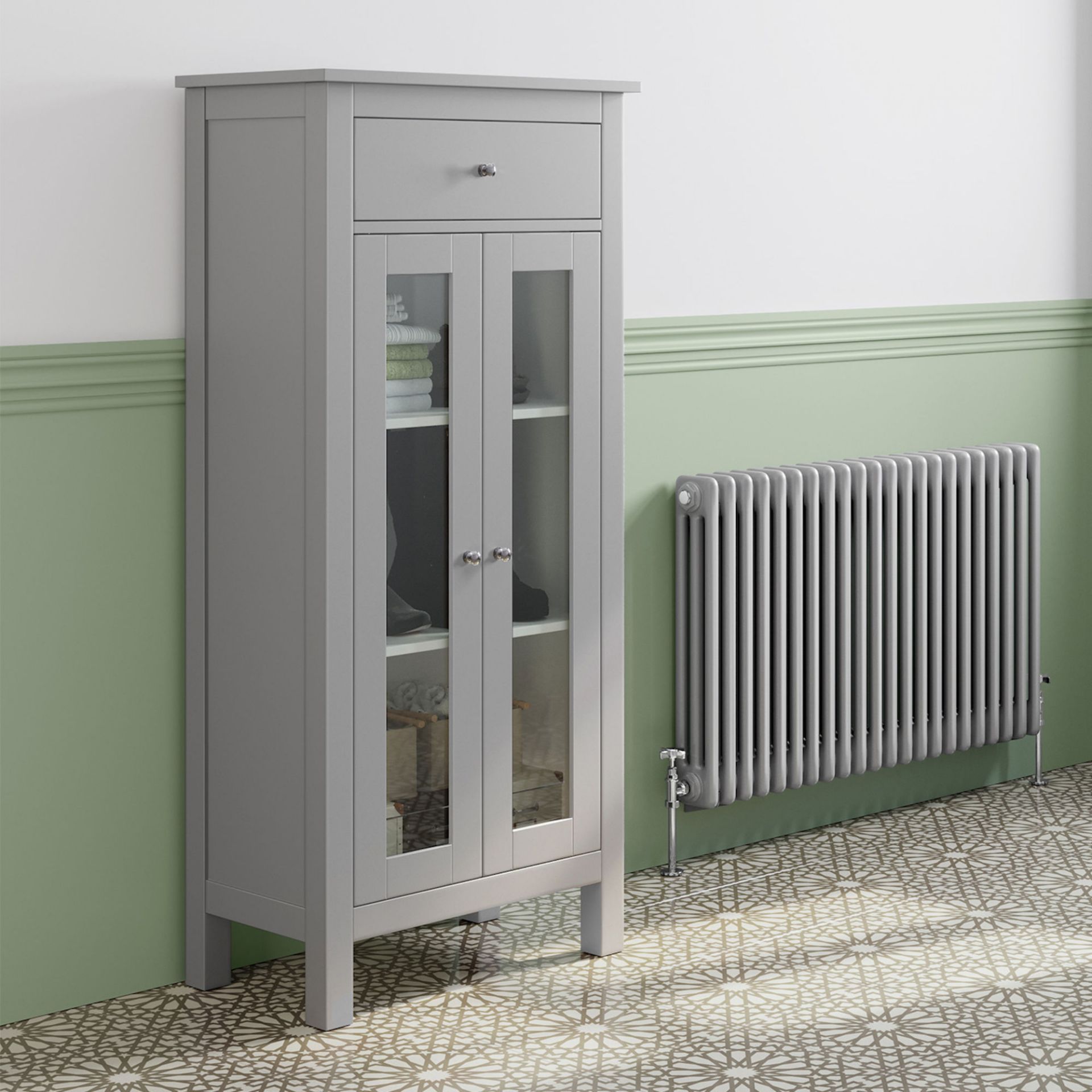 (KL16) 1400mm Earl Grey Melbourne Tall Storage Cabinet. RRP £299.99. The newest addition to the - Image 6 of 6