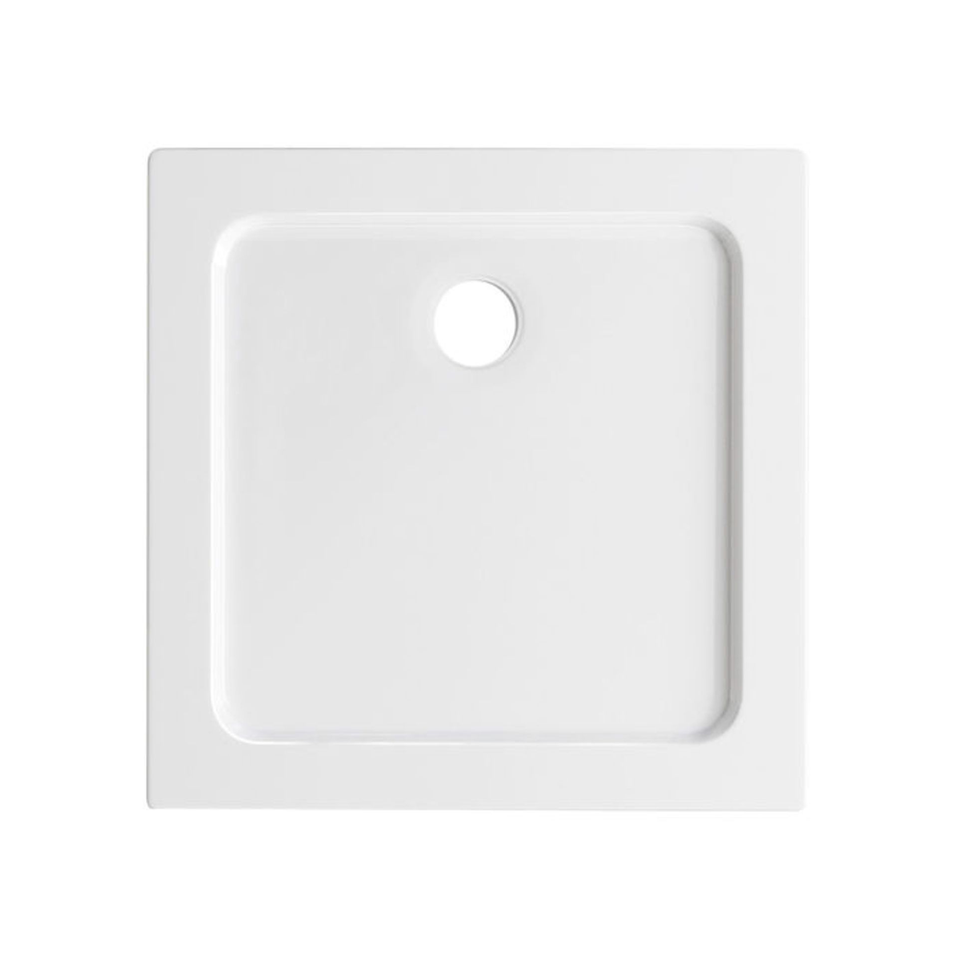 (KL53) 800x800mm Square Ultra Slim Stone Shower Tray. Low profile ultra slim design Gel coated stone