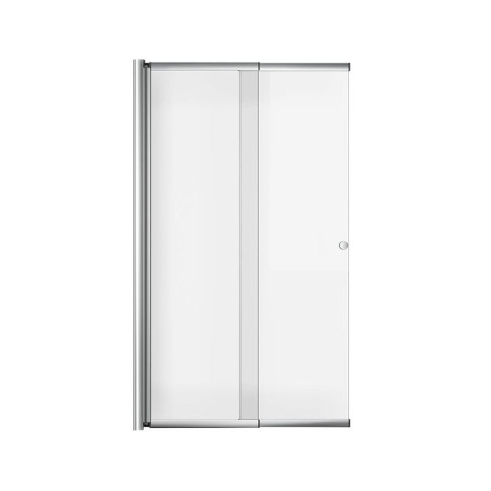 (LP97) 820mm Sliding Bath Screen. Constructed of 4mm lightweight tempered safety glass Complete with - Image 2 of 2