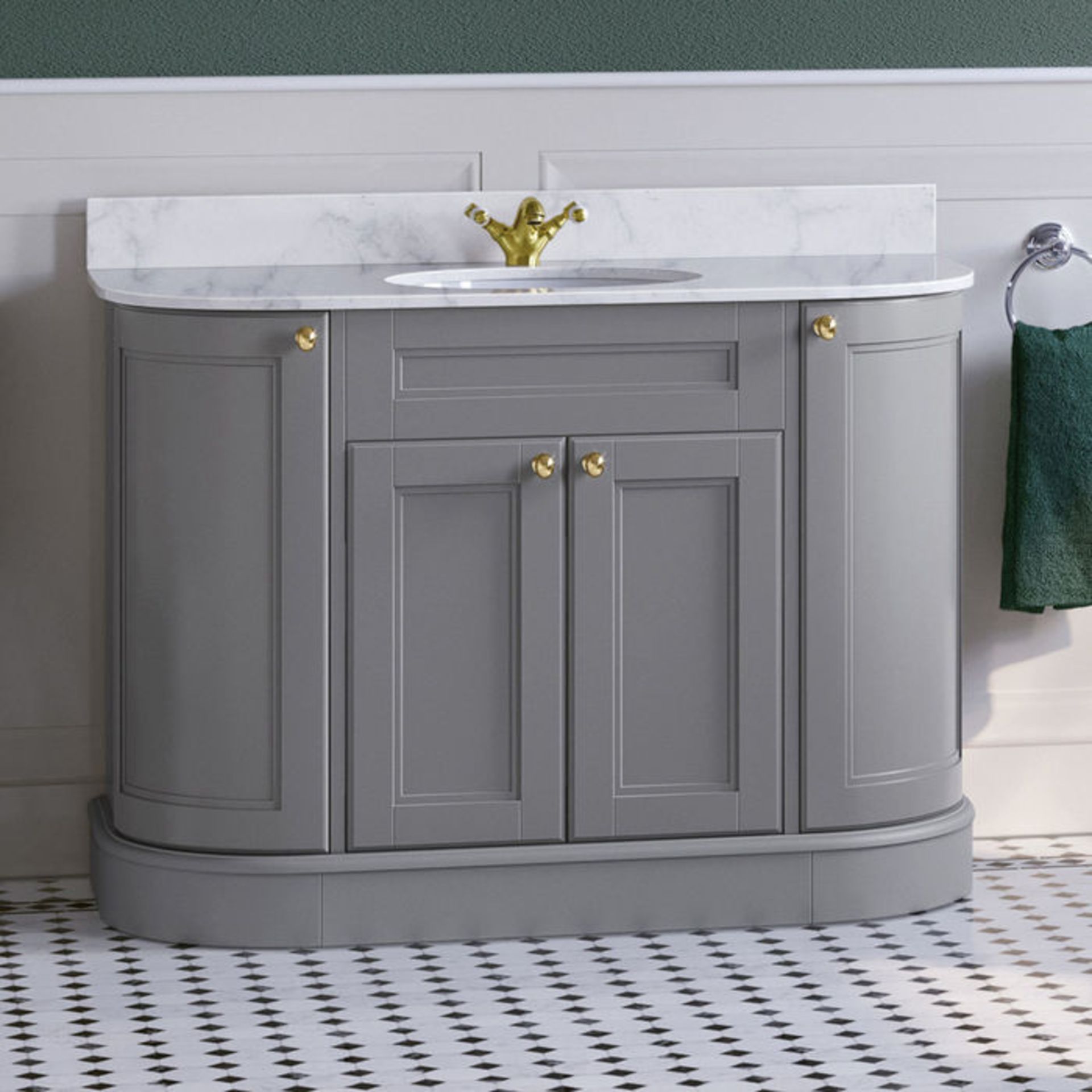 (KL4) 1200mm York Earl Grey Vanity Unit. Perfect storage solution for your bathroom without - Image 2 of 5