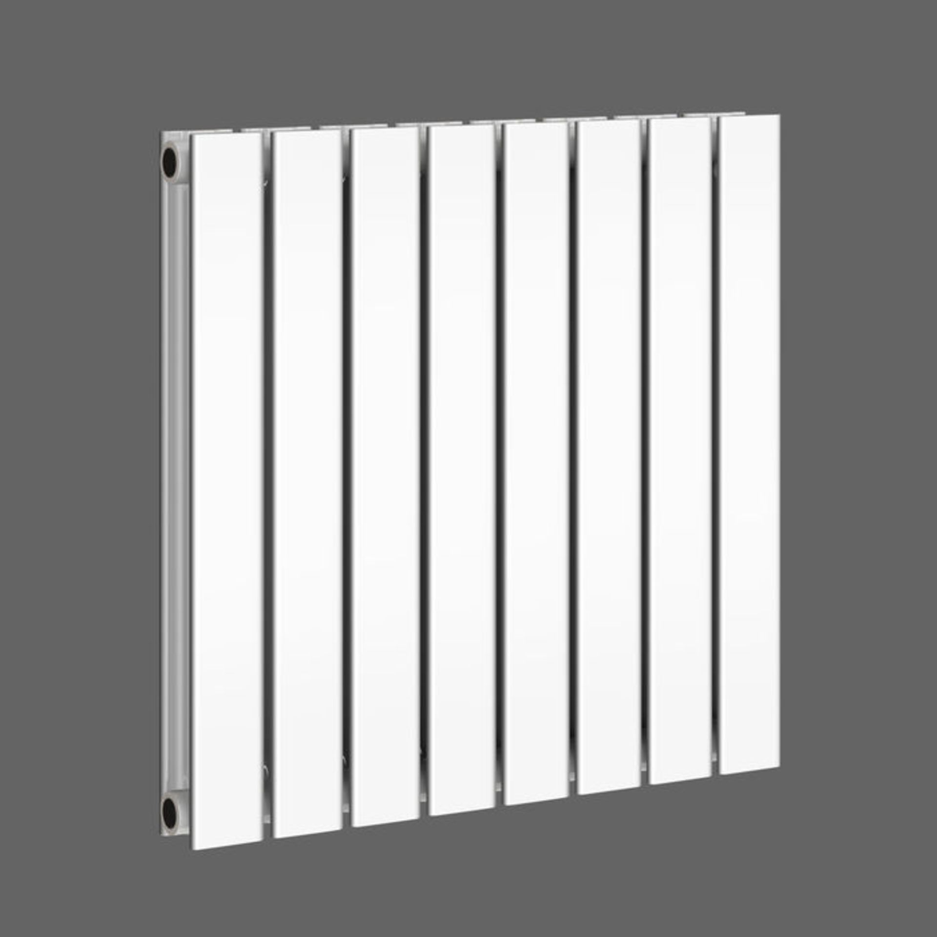 (KL44) 600x600mm Gloss White Double Flat Panel Horizontal Radiator. RRP £347.99. Made with high - Image 5 of 5