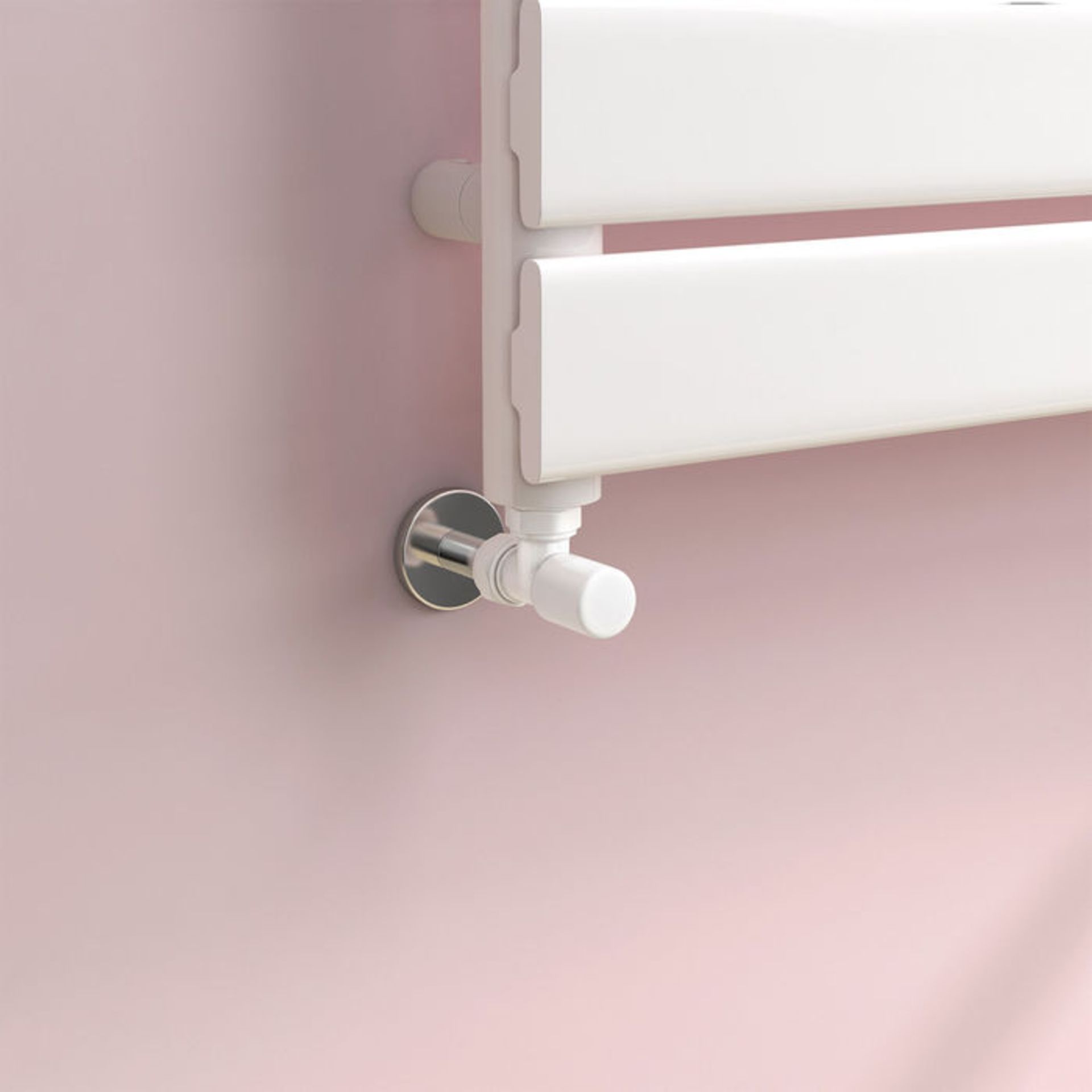 (MP68) 15mm Standard Connection Angled Gloss White Radiator Valves Solid brass construct Angled - Image 4 of 4