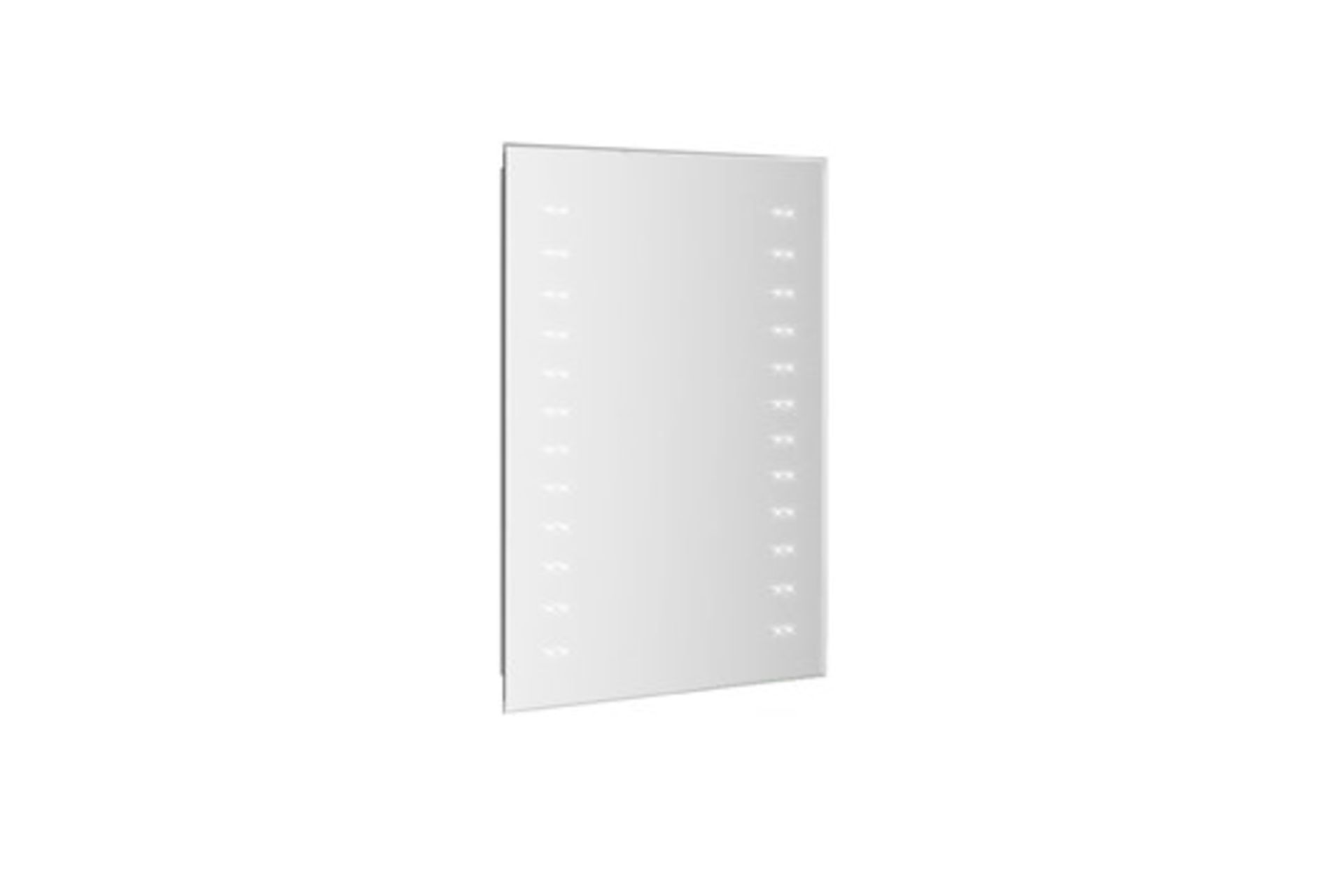 (XS137) 390x500mm Battery Operated LED Mirror. Energy saving controlled On / Off switch Convenient