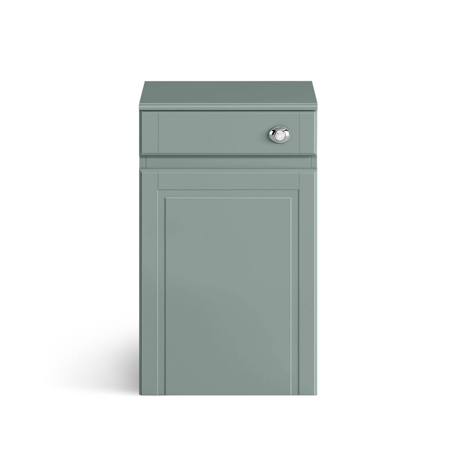 (YC48) Cambridge Back To Wall Toilet Unit - Marine Mist. RRP £120.99. Our discreet unit cleverly - Image 3 of 4