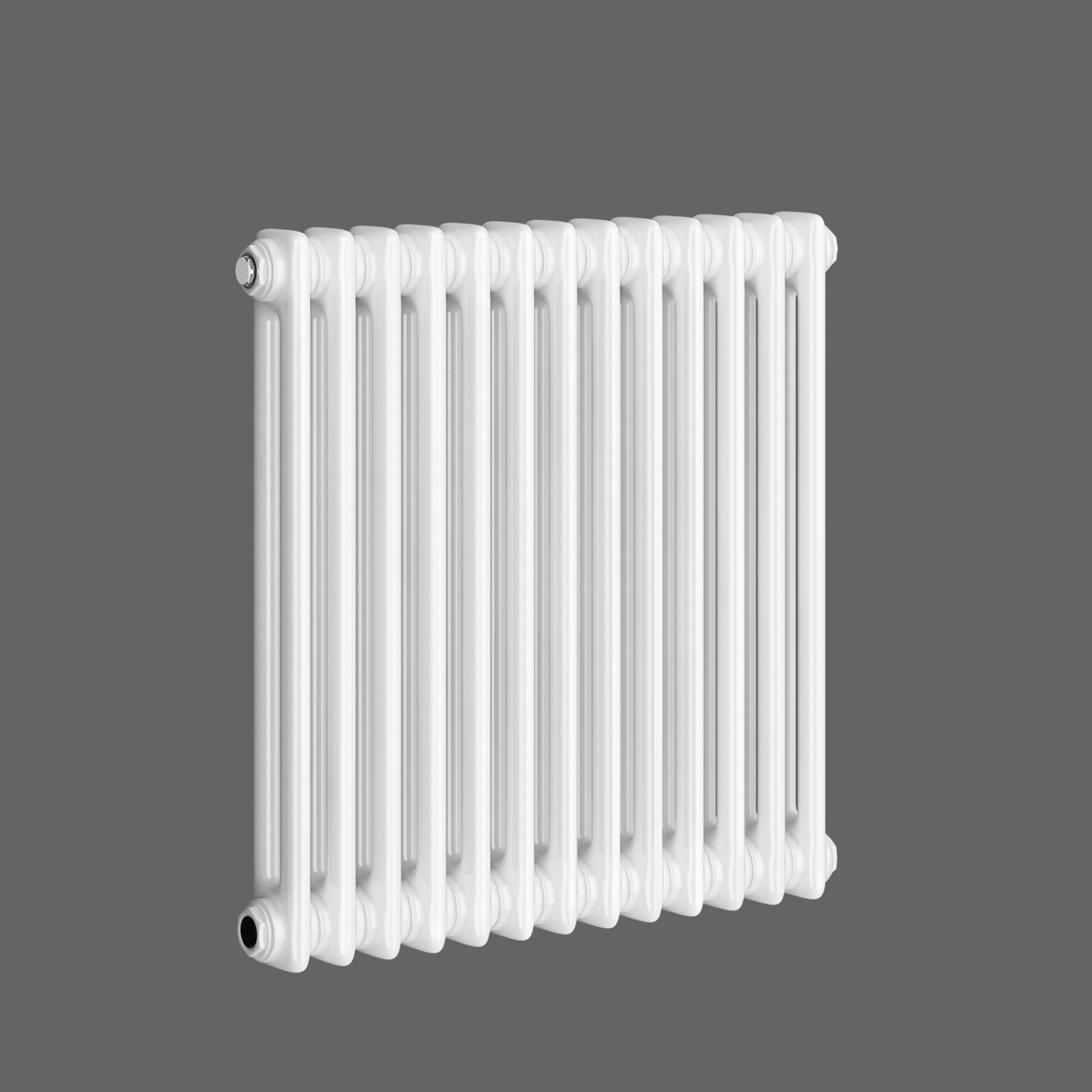 (YC42) 500x628mm White Double Panel Horizontal Colosseum Traditional Radiator. RRP £375.99. Made - Image 2 of 5