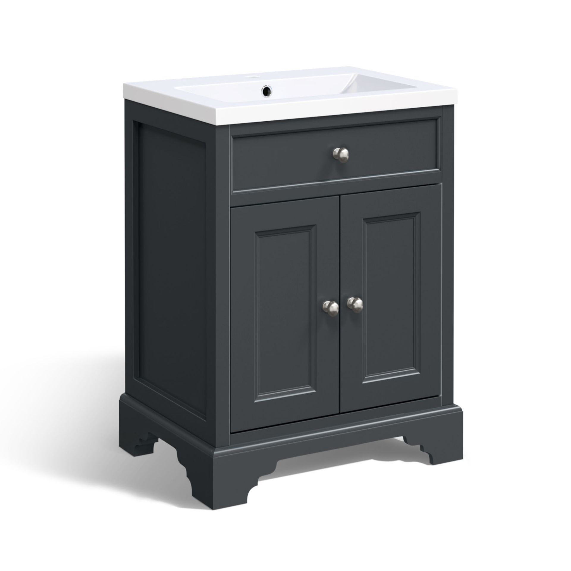 (YC4) 600mm Loxley Charcoal Vanity Unit - Floor Standing. Comes complete with basin. Stunning - Image 5 of 6