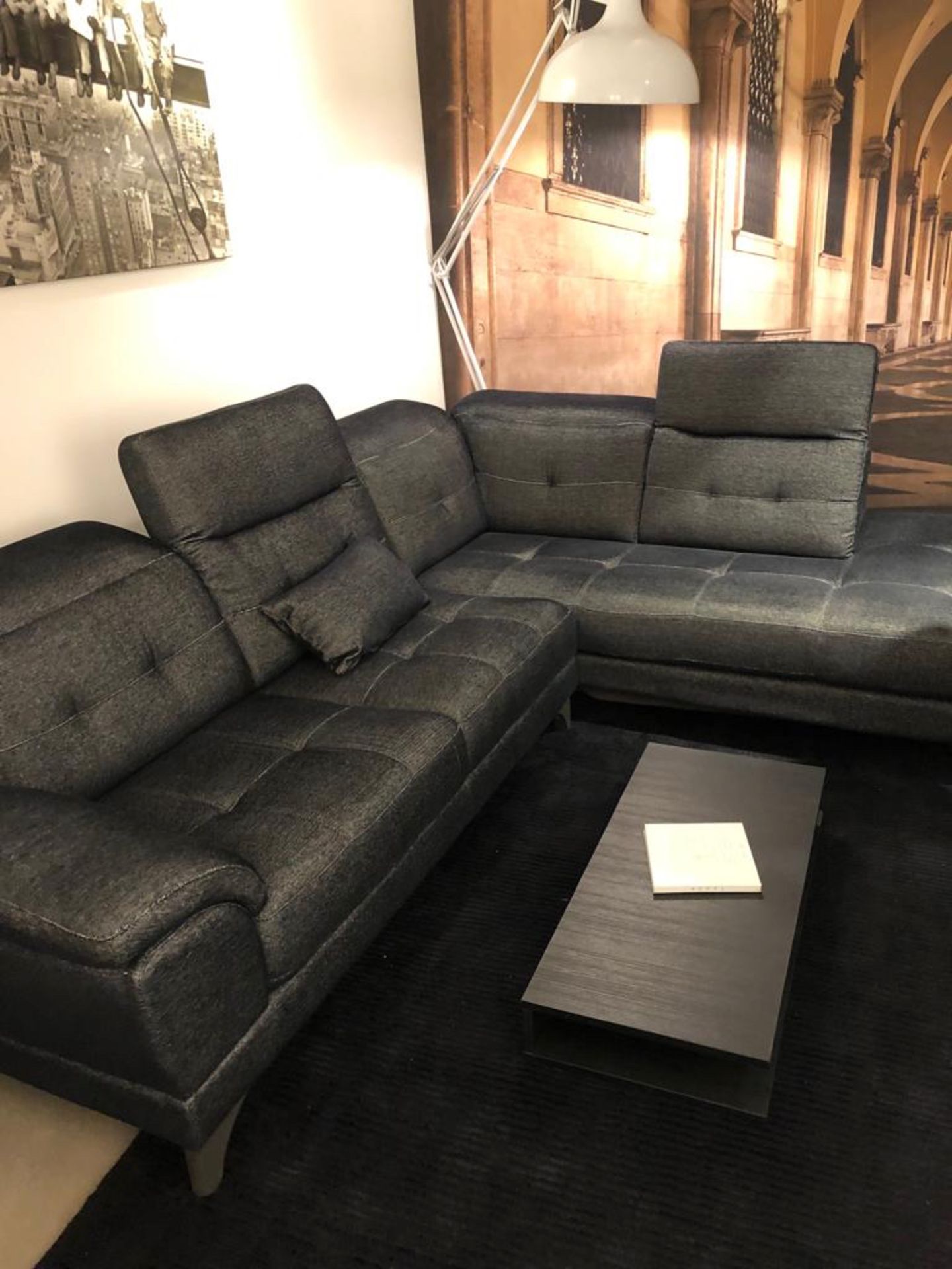 LeComfort Anastasia Corner Sofa - Black - Image 2 of 4