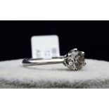 18k White Gold Single Stone Prong Set Diamond Ring 1.04