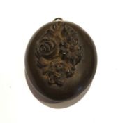 Antique Victorian Jewellery Whitby Jet Mourning Locket Flower Design Anchor Sword and Love Heart.