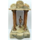 Antique Early 20th Century Marble Pavilion Model Indian Figure Standing in Centre in the style of