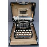 Antique Vintage Portable Corona Typewriter No. 3 July 1917 With Original Case. Case measures 11