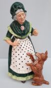 Vintage Collectable Royal Doulton Figurine Old Mother Hubbard HN 2314 Stands 8 inches Tall. Part