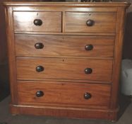 Antique Pine Set of Drawers Bank of 2 over 3 Measures 41 inches tall by 39 inches wide and 19 inches