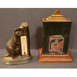 Vintage Zippo Lighter In Military Related Box Plus Brass Kangaroo Thermometer. Part of a recent