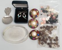 Vintage Retro Parcel of Costume Jewellery Includes Boxed Silver Earings. Part of a recent Estate