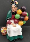 Antique Vintage Royal Doulton Figure 'The Old Balloon Seller' HN 4315. Measures 8 inches tall.