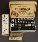 Antique Vintage Parcel of 3 Assorted Dominoe Sets Includes Imperial Double Nines & Bone Dominoes.