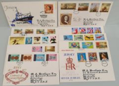 Parcel of 15 Collectable First Day Covers Jersey 1970's. Part of a recent Estate Clearance. Location