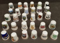 Vintage Collectable Parcel of 30 Assorted Thimbles Various Themes and Locations. Part of a recent