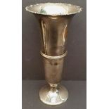 Sterling Silver Trumpet Vase Birmingham 1925 Makers Mark Obscured Weight 15.5oz. Measures 12