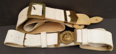 Vintage Military Dress Buckle With Dress Belt and 1 Other Military Dress Belt. Part of a recent