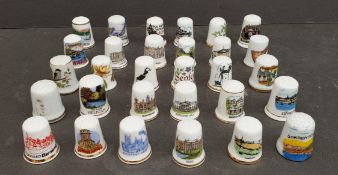 Vintage Collectable Parcel of 30 Assorted Thimbles Various Themes and Locations. Part of a recent