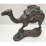 Vintage Spelter Camel Figure Limited Edition J R Sanders No. 140 of 3500. Measures 10 inches tall by