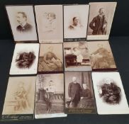 Antique Victorian Edwardian 12 x Portrait Photograph Cards Adults and Children. Each measures 4