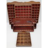 Vintage Collectable Parcel of 5 Thimble Display Shelves Largest 9 x 14 inches Tall. Part of a recent