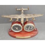 Vintage Collectable Bradford Exchange WWII Military Lancaster Bomber 70th Anniversary Clock and
