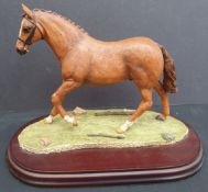 Vintage Collectable Figure Hand Painted Naturecraft Small Hunter Horse Measures 6 inches tall by 9