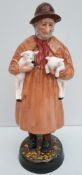 Vintage Collectable Royal Doulton Figurine Lambing Time HN 1890 Stands 9 inches Tall. Part of a