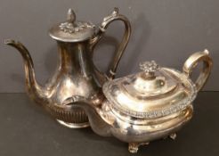 Antique Victorian Silver Plated Tea Pot & Coffee Pot. Part of a recent Estate Clearance. Location of