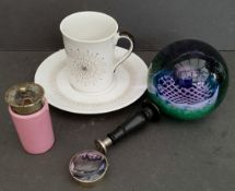 Antique Vintage Parcel of Items includes George Jones Pot Seal Royal Doulton Coffee Can and Paper