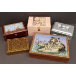 Vintage Collectable 5 Assorted Boxes 2 Musical 1 Bradford Exchange. Largest measures 20cm wide. Part