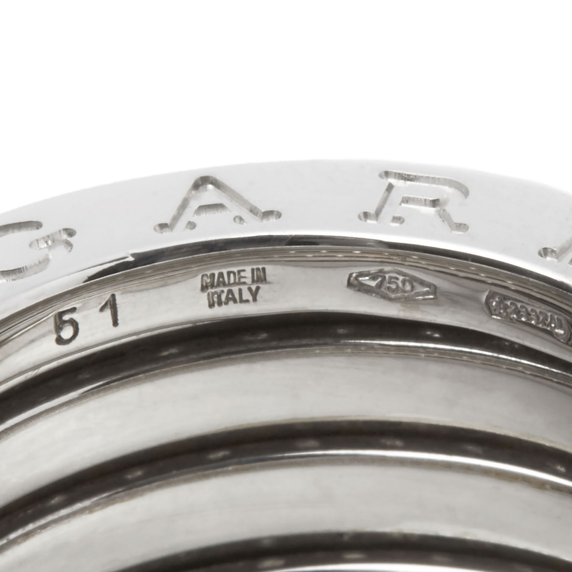 Bulgari 18k White Gold 4 Band Diamond B.Zero 1 Ring - Image 3 of 8