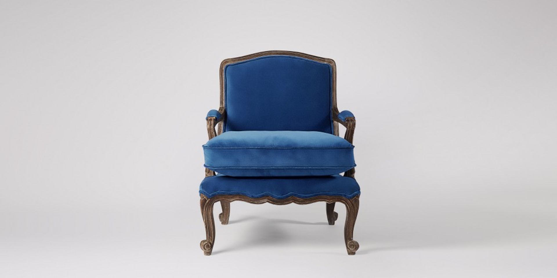 Refurbished Swoon Lille Blue Armchair - 1 Item - RRP £479